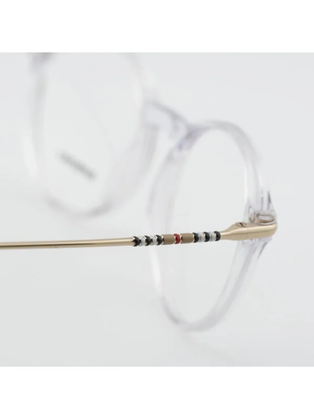 Burberry BE2365 3024 Eyeglasses Transparent 51mm Round Frame